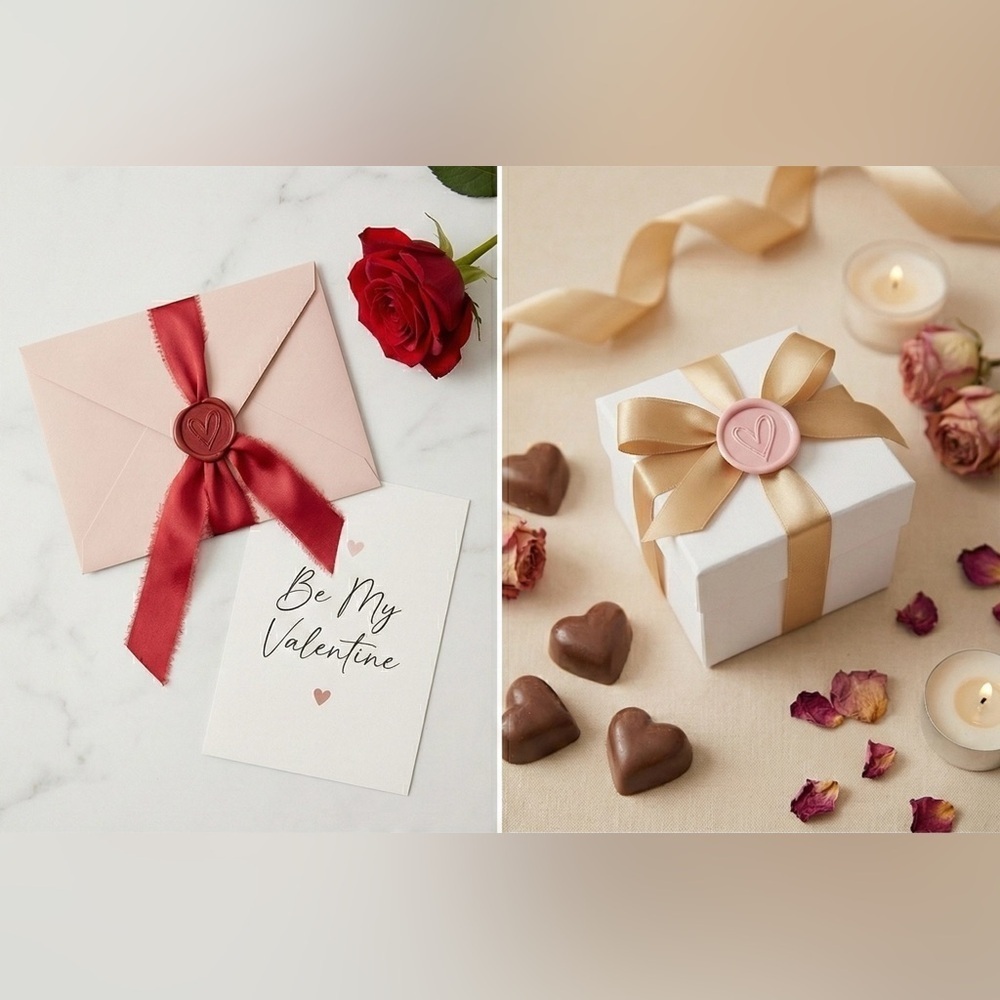 Handmade Heart Wax Seals Wedding Invite Peel & Stick Minimalist Boho | 25 Pack - Picture 15 of 16